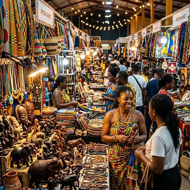 Multicultural vendors at Balogun Market